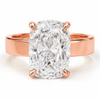 Signature Camille 3.5ct Elongated Cushion Cut 4mm Flat Cigar Band Ring image 4