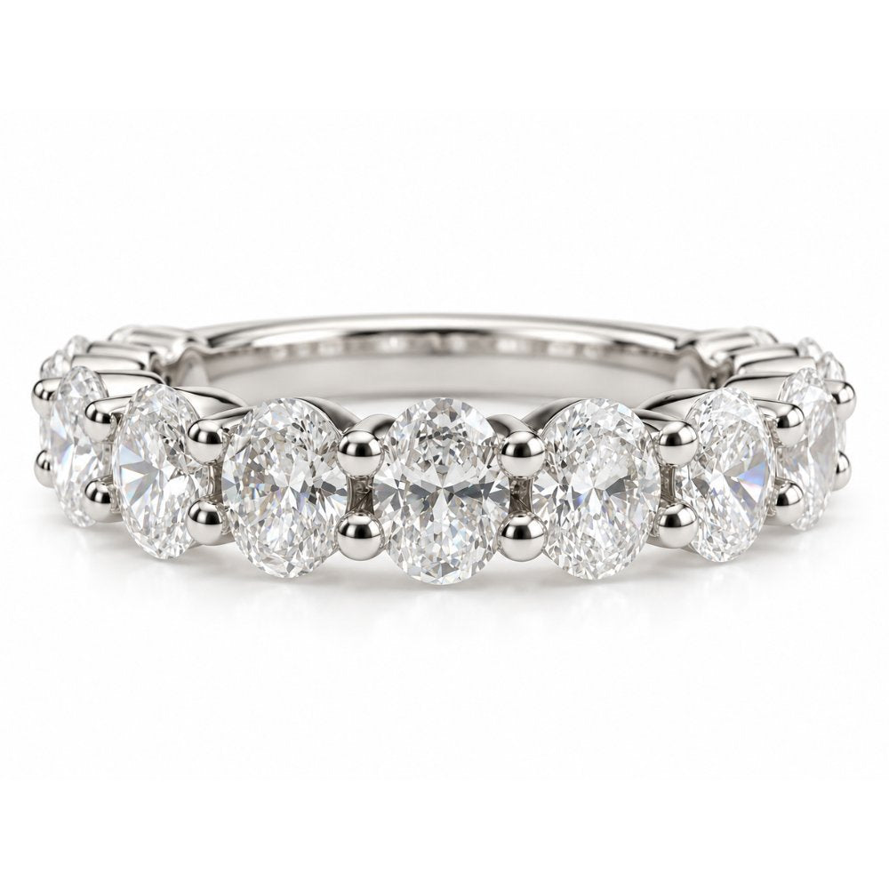 Valentina 2.25CTW Oval 3/4 Eternity Band