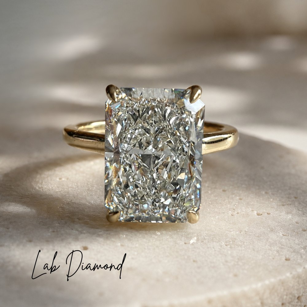 Riley 4ct Radiant Cathedral Ring