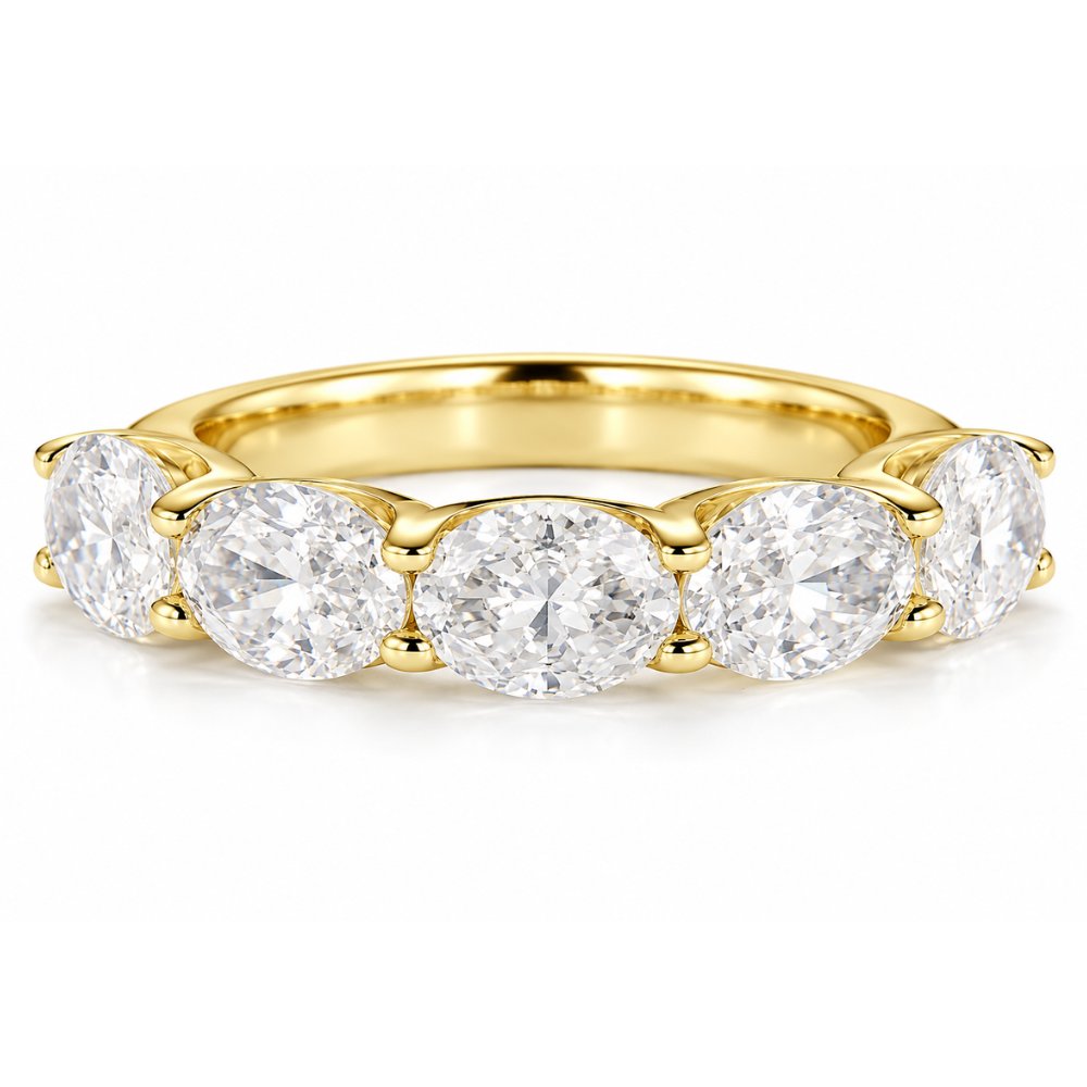 Orla 2.5CTW Oval East-West Half Eternity Band