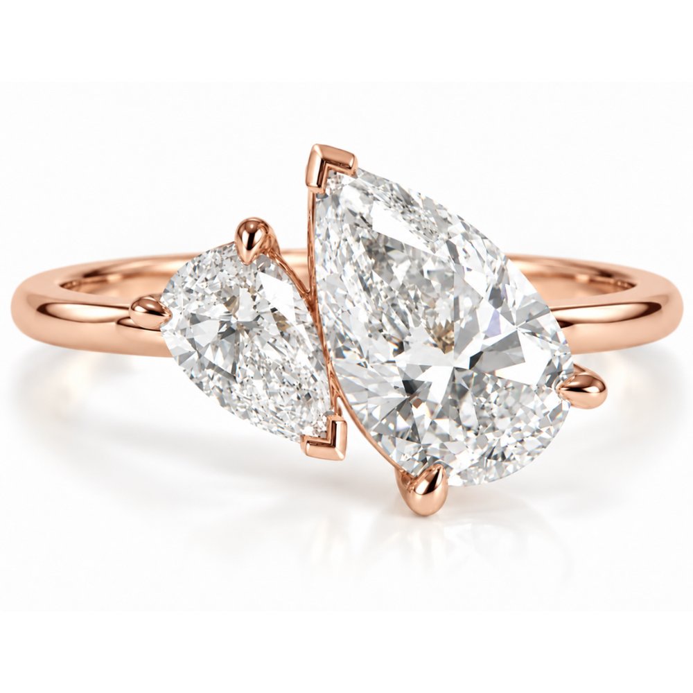 Susan 2.5CTW Pear Toi Et Moi Ring