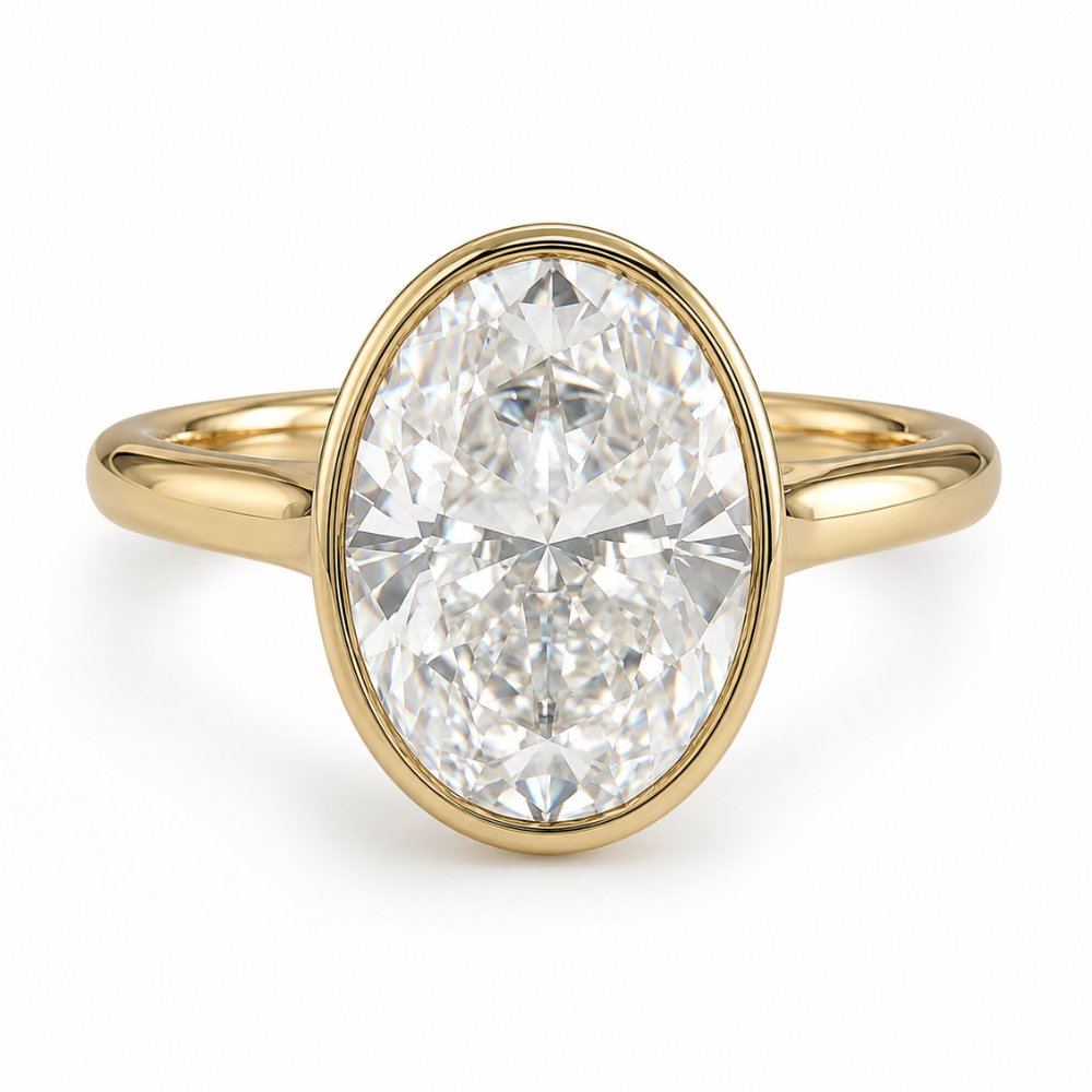 Bianca 2.5ct Oval Bezel Ring