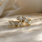Natty 0.8CTW Marquise and Round Lab Diamond Huggie Earrings