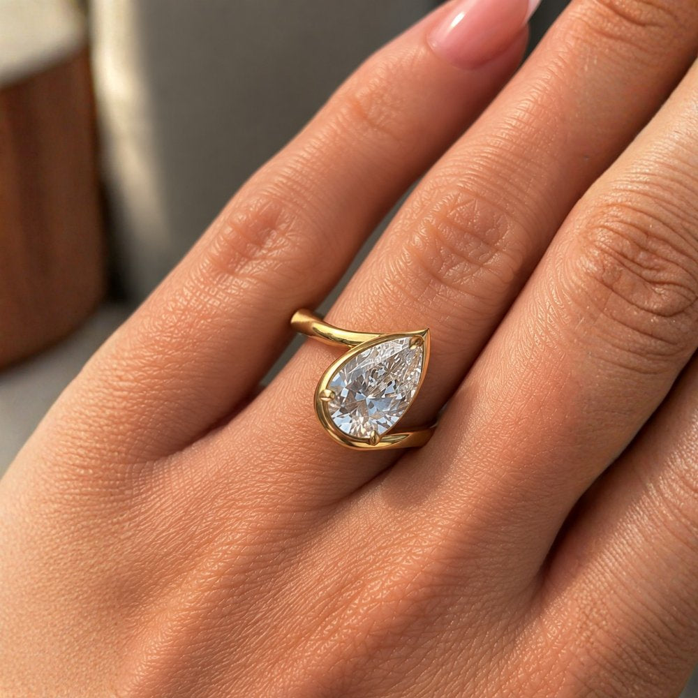 Kay 3ct Pear Contour Ring