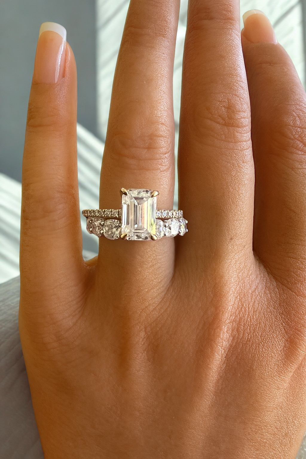 Signature Claudia 4mm Cushion Cut Moissanite Band image 7