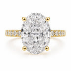 Signature Claire 3.5ct Oval Cut V Prong Pave Ring image 8