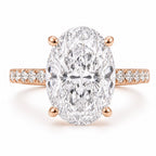 Signature Claire 3.5ct Oval Cut V Prong Pave Ring image 0