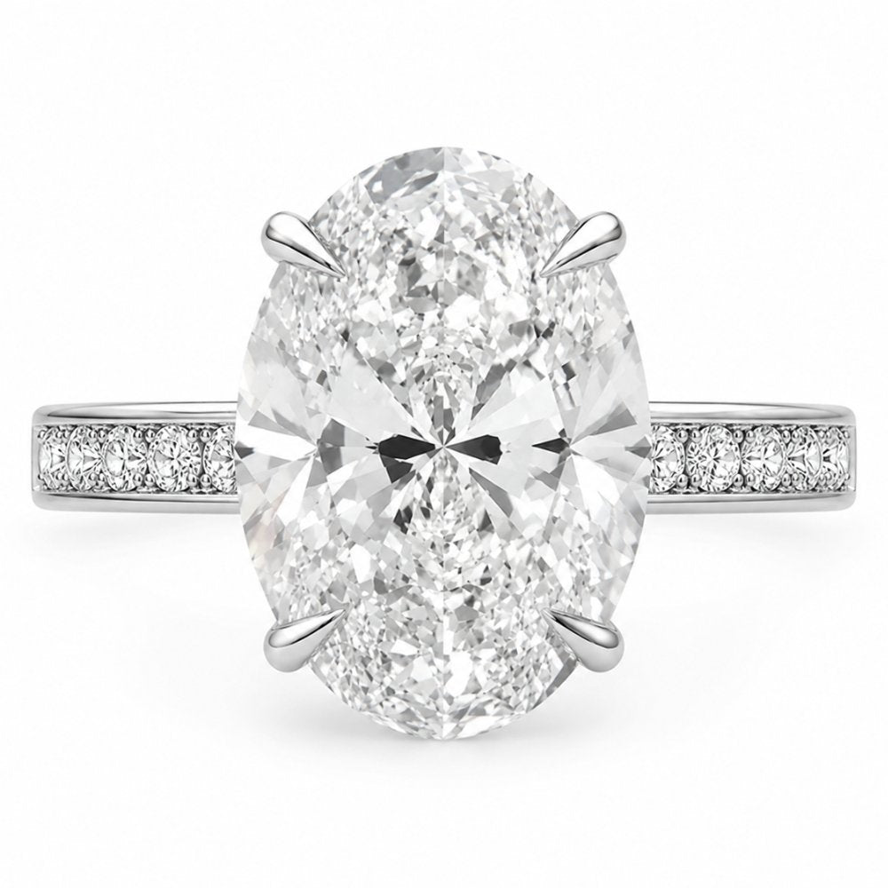Signature Juliette 3.5ct Oval Cut Channel Set Pave Ring image 0