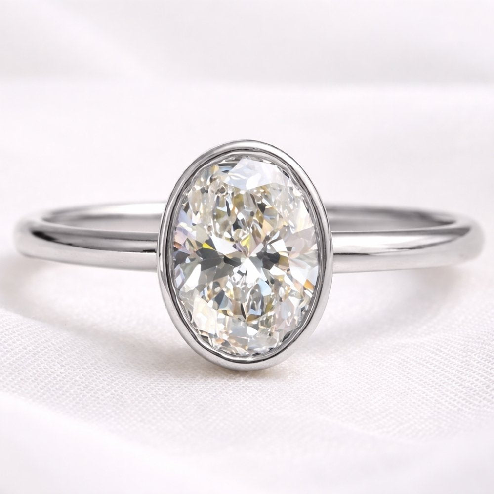 Lottie 2.5ct Oval Bezel Ring - M & F Series image 5