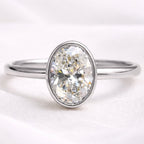 Lottie 2.5ct Oval Bezel Ring - M & F Series image 5