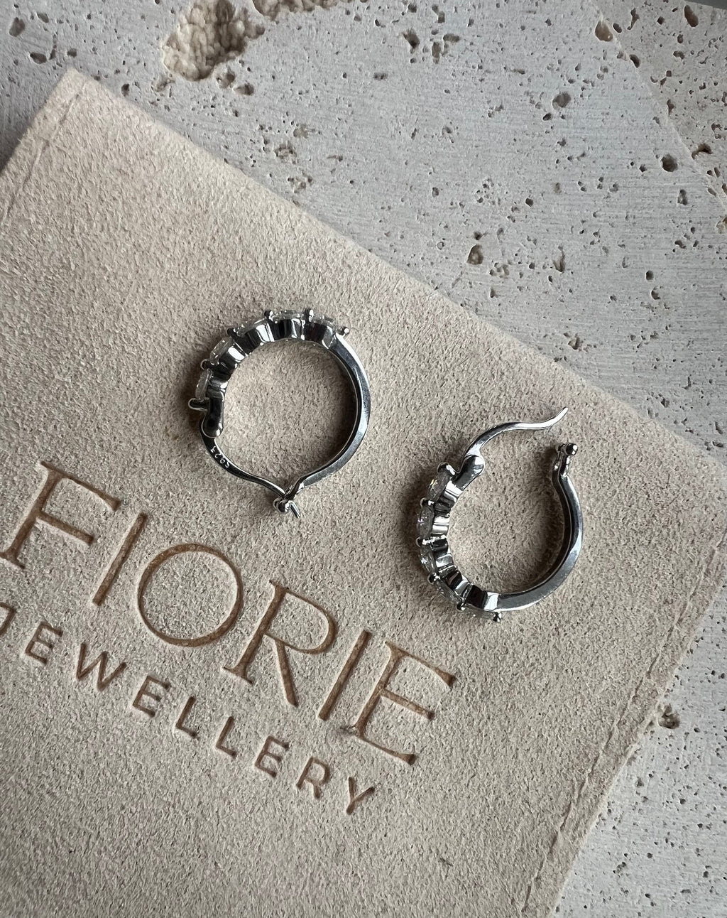 Elkie 1.0cttw Moissanite Huggie Earrings image 5