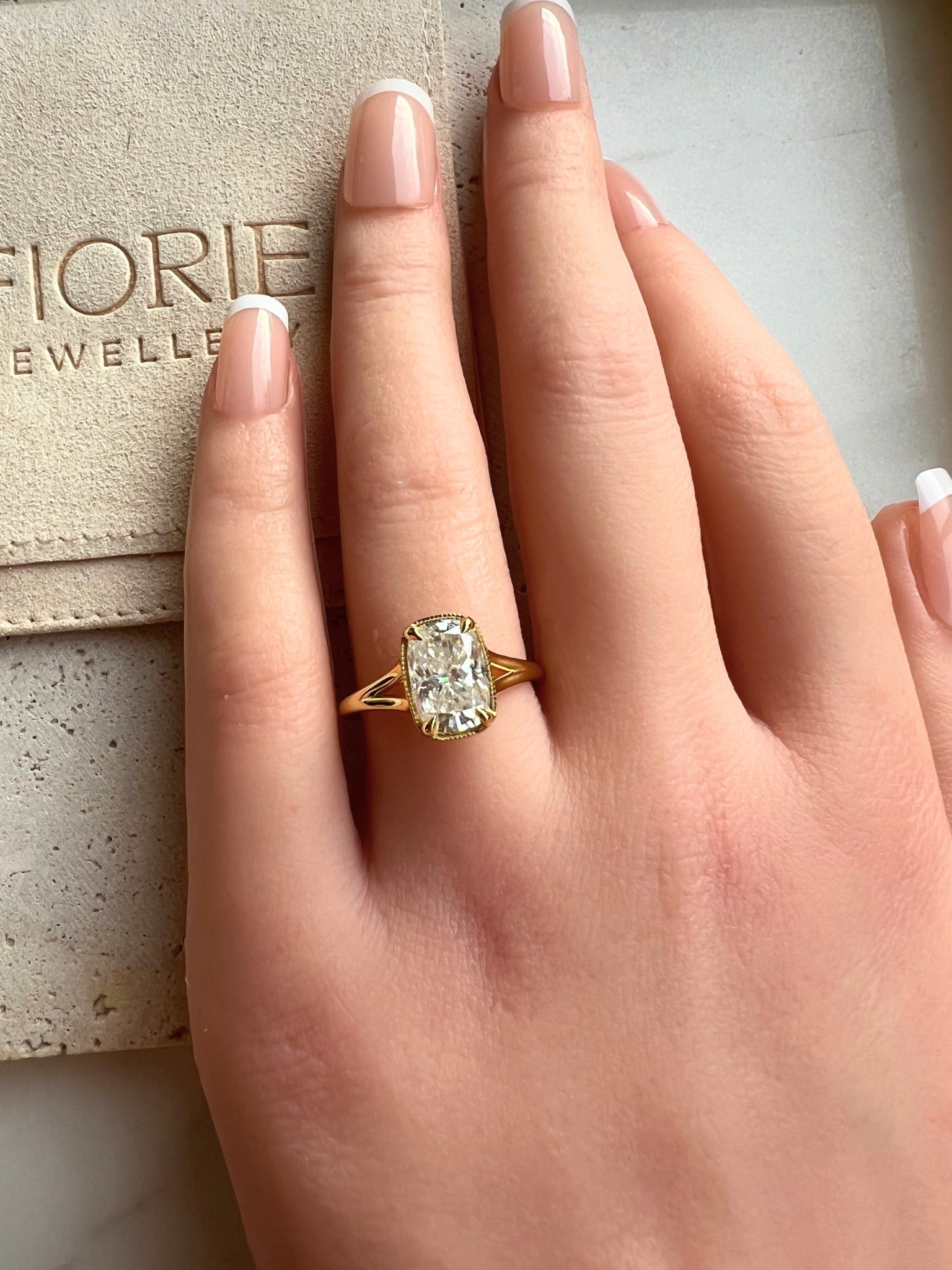 Signature Taylor 2.5ct Vintage-Inspired Elongated Cushion Solitaire Ring image 3