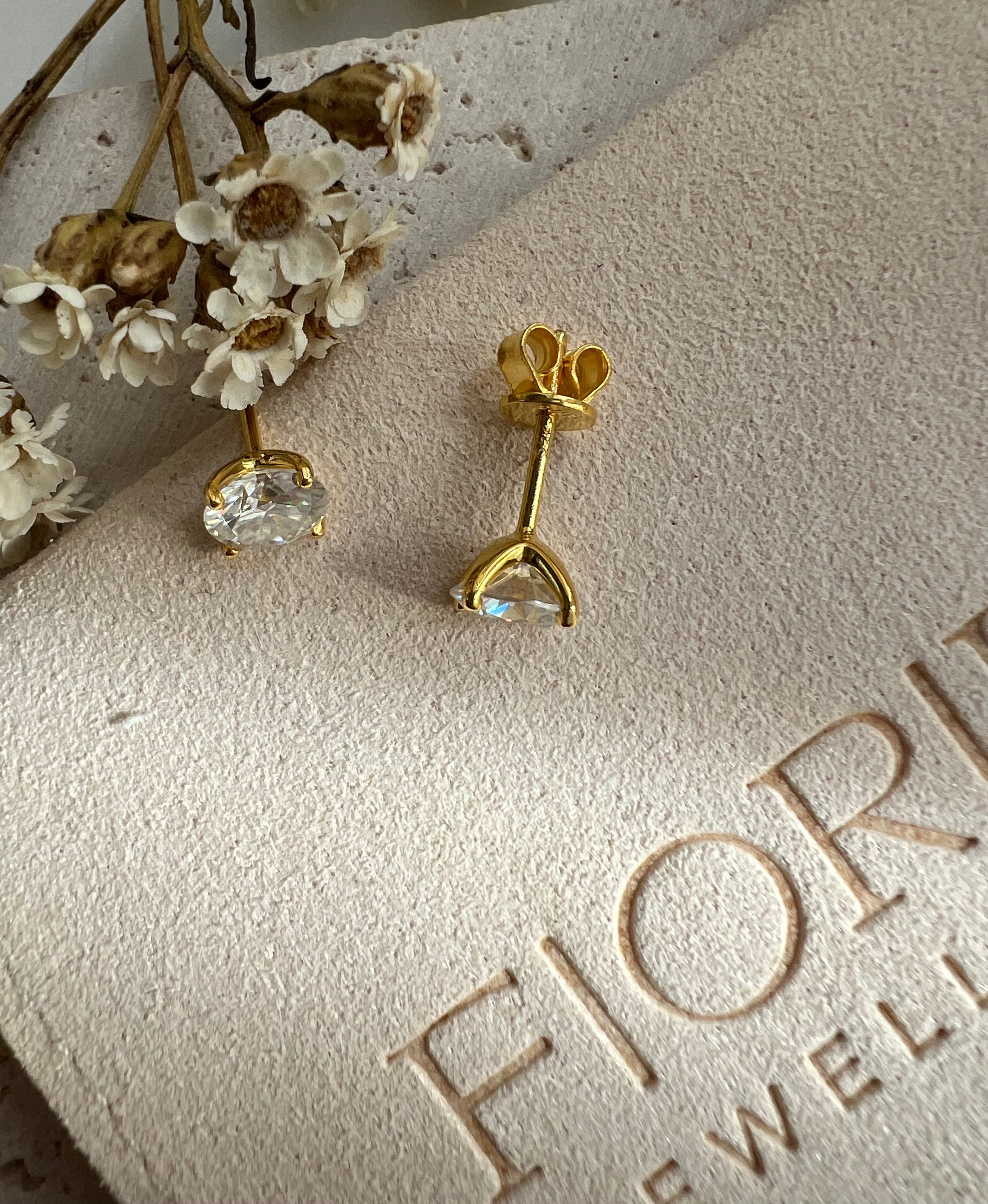 Sashi Moissanite Martini Set Stud Earrings image 4