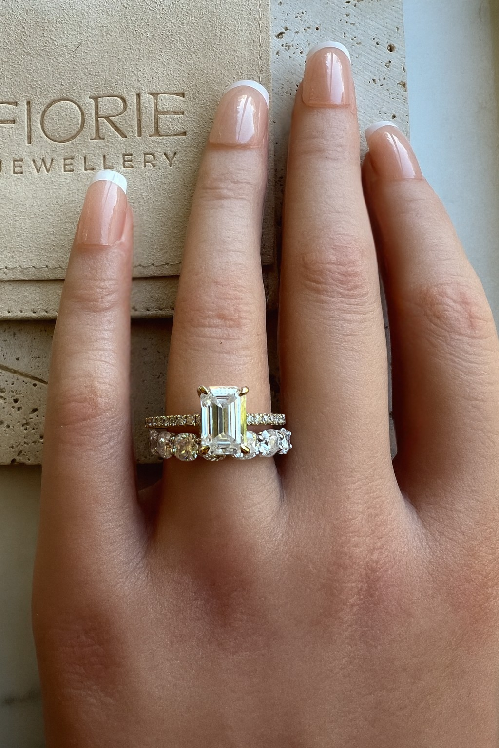 Signature Charlotte Emerald Cut 2-2.5ct Moissanite Ring image 4