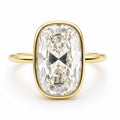 Signature Lola 4ct Elongated Cushion OMC Cut Bezel Set Ring image 0