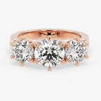 Allie 3CTW Round Cut Trilogy Band - M&F Series image 7