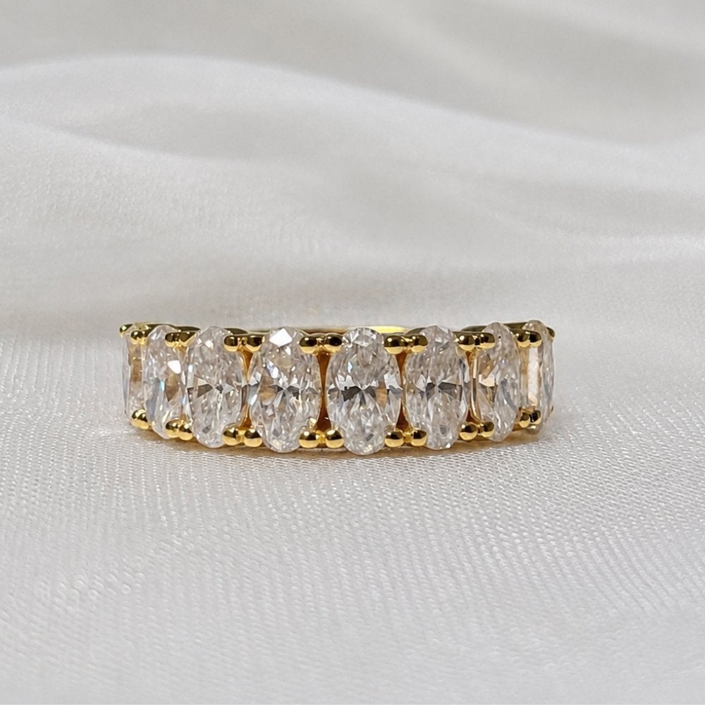 Signature Orianna Oval Half Eternity Band image 2