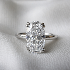 Signature Hannah 4ct Oval Cut Hidden Halo Ring image 3