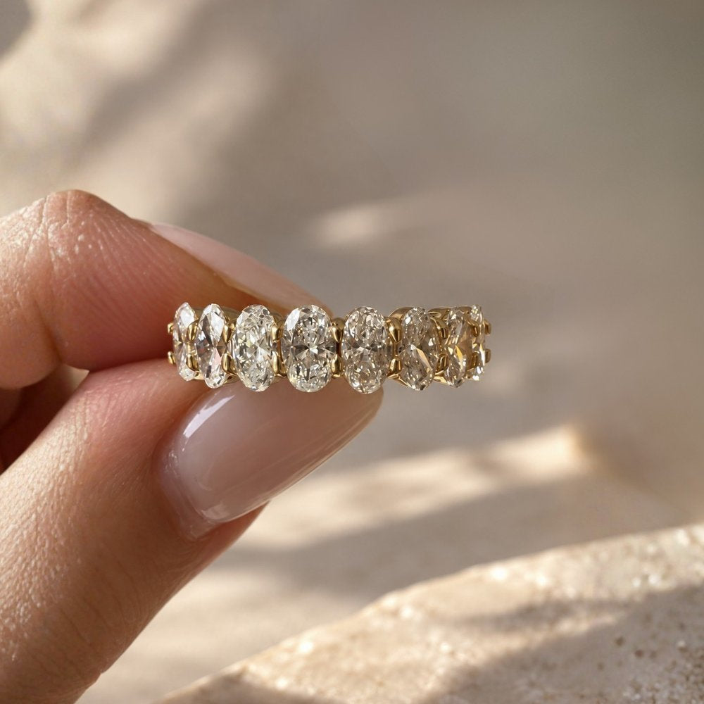 Chloe 2.4CTW Oval Half Eternity Band