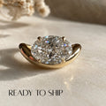 READY TO SHIP - Olive 2.32ct Oval Lab Diamond Contour Ring