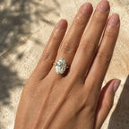 Olivia 4ct Oval Cut Compass Set Solitaire Ring
