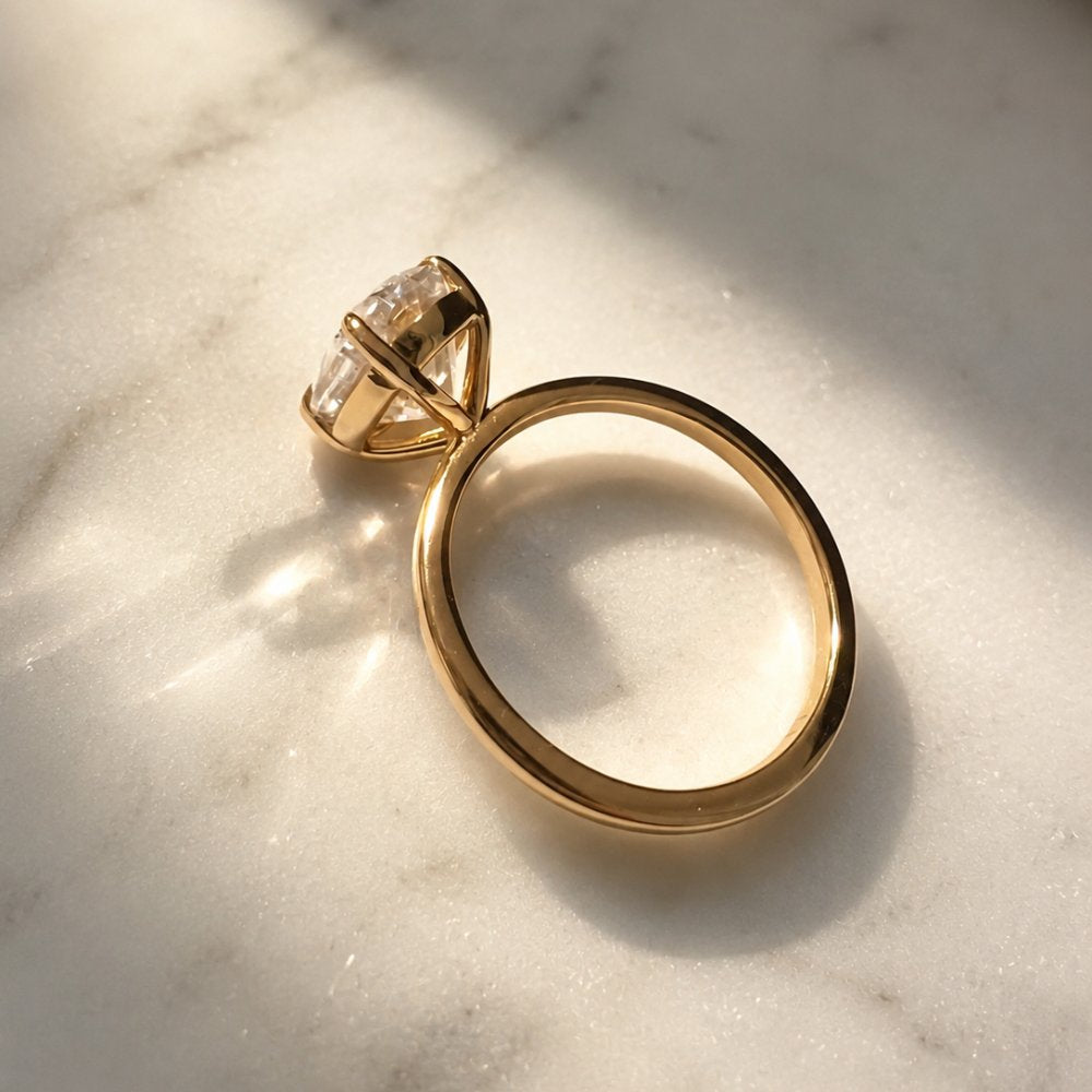 Ophelia Fleur 2-2.5ct Oval Solitaire Ring