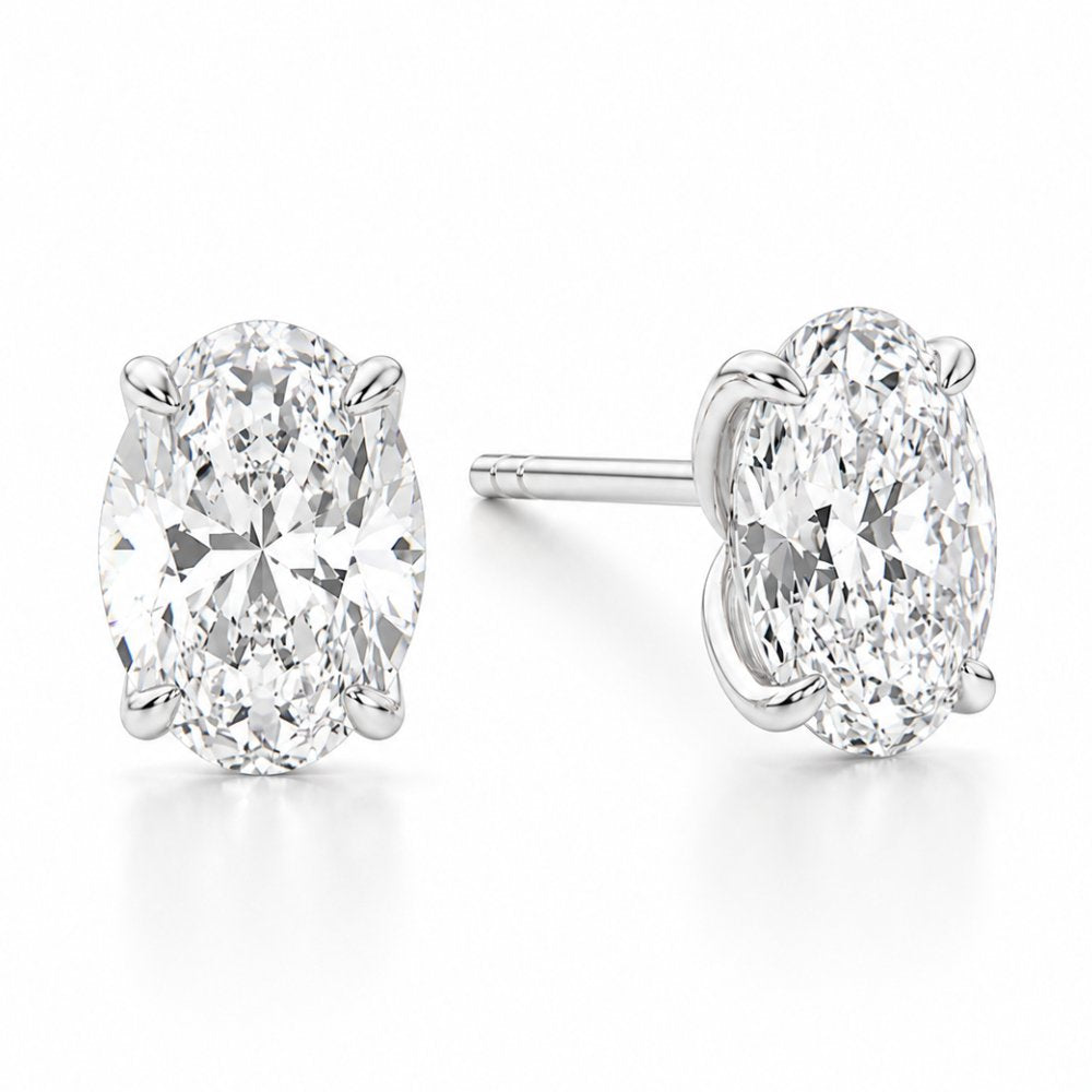 Tara 1CTW Oval Lab Diamond Stud Earrings
