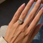 Hailey 4ct Oval Low Set Split Shank Ring