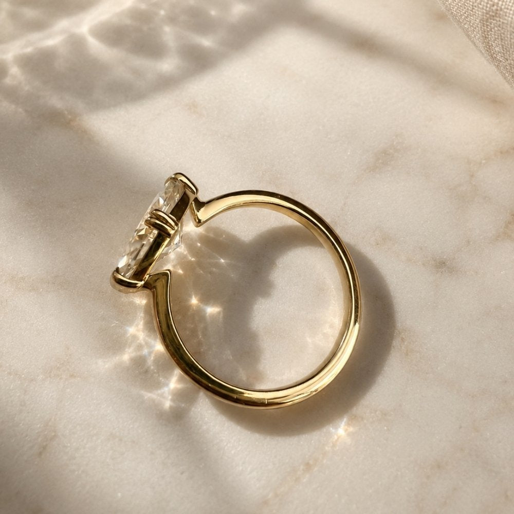 Macey 2ct Marquise East West Ring