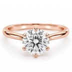 Renata 2.5ct Round Petal Basket Cathedral Ring