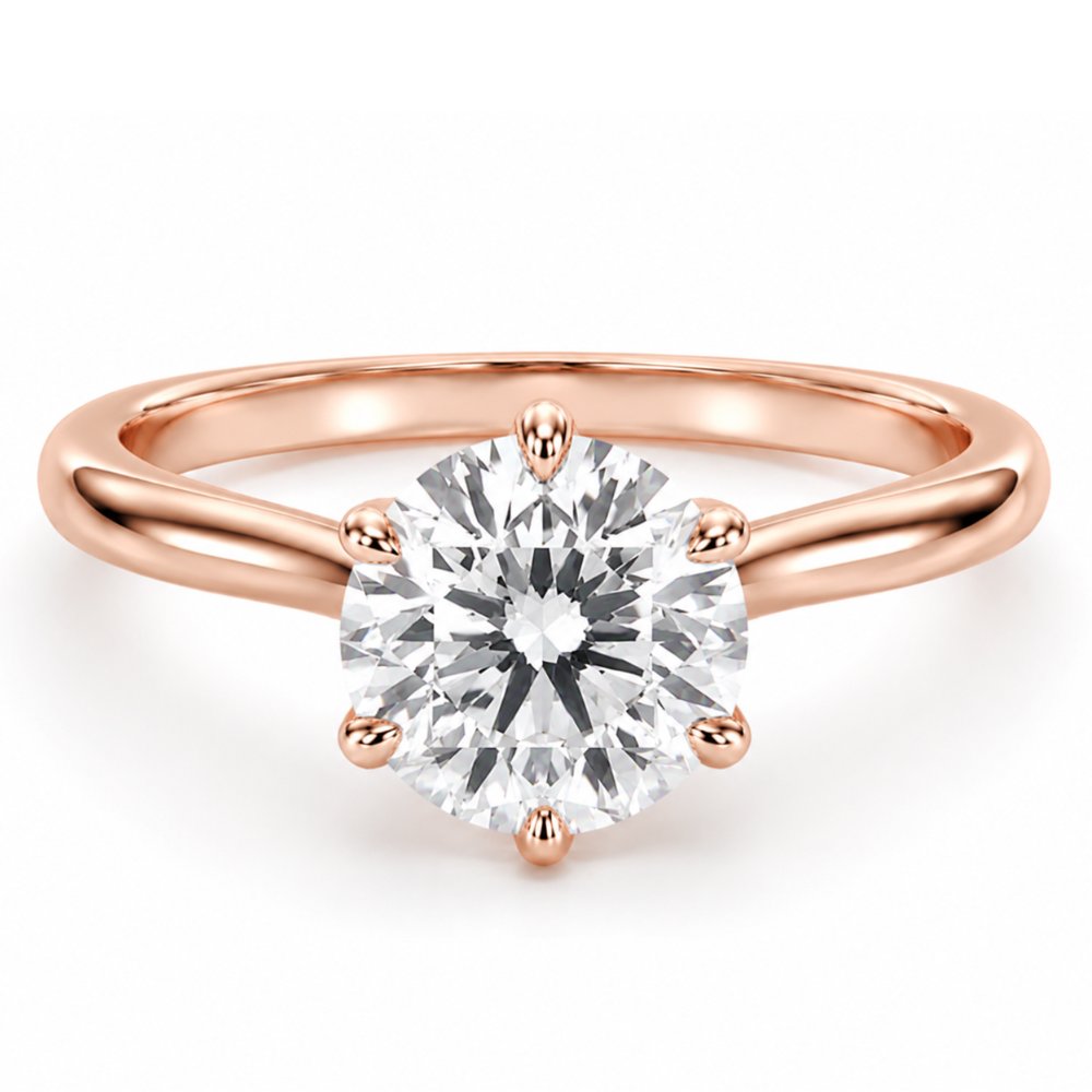 Renata 2.5ct Round Petal Basket Cathedral Ring