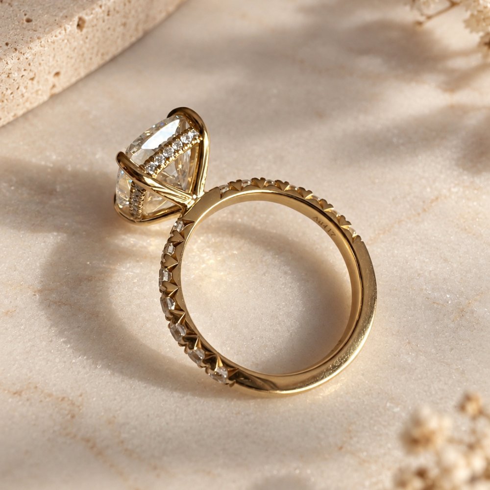READY TO SHIP - Serena 5.02ct Elongated Cushion Cut Lab Diamond Ring