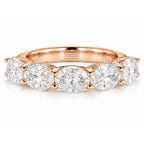 Orla 2.5CTW Oval East-West Half Eternity Band