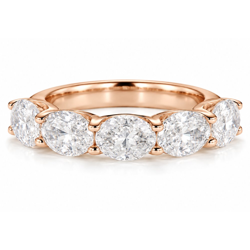 Orla 2.5CTW Oval East-West Half Eternity Band