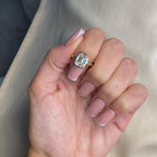 Signature Bella 3ct Moissanite Emerald Cut Bezel Ring image 3