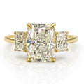 Emilia 6.6CTW Radiant Cut Trilogy Ring - M and F Series image 0