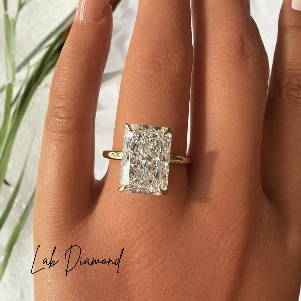 Signature Rory Radiant Cut 4ct Solitaire Ring image 8