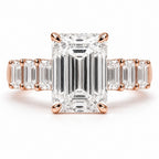 Signature Melody 11CTW Emerald Cut Moissanite Engagement Ring image 6