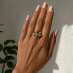 Allie 3CTW Round Cut Trilogy Band - M&F Series image 2