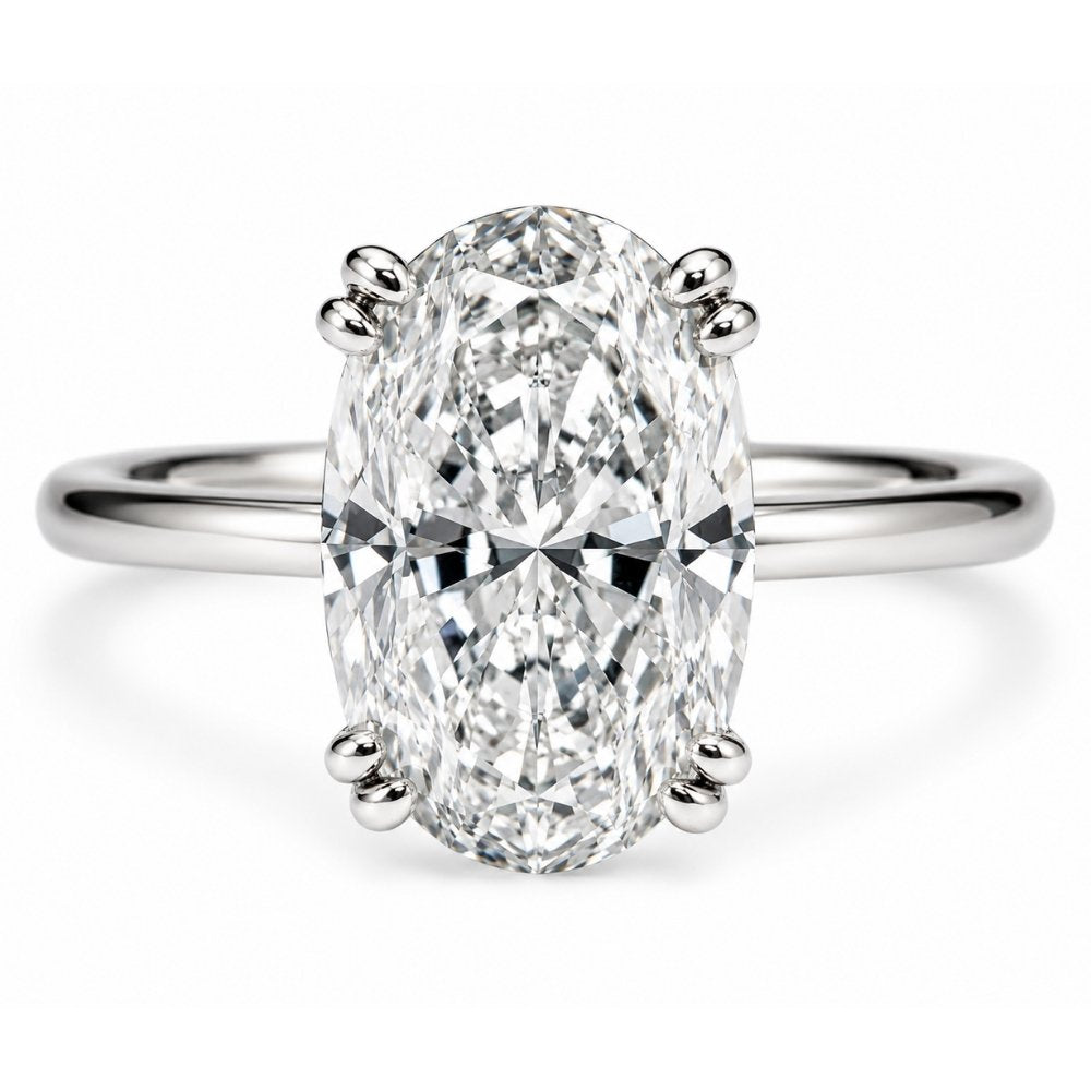 Signature Hannah 4ct Oval Cut Hidden Halo Ring image 0