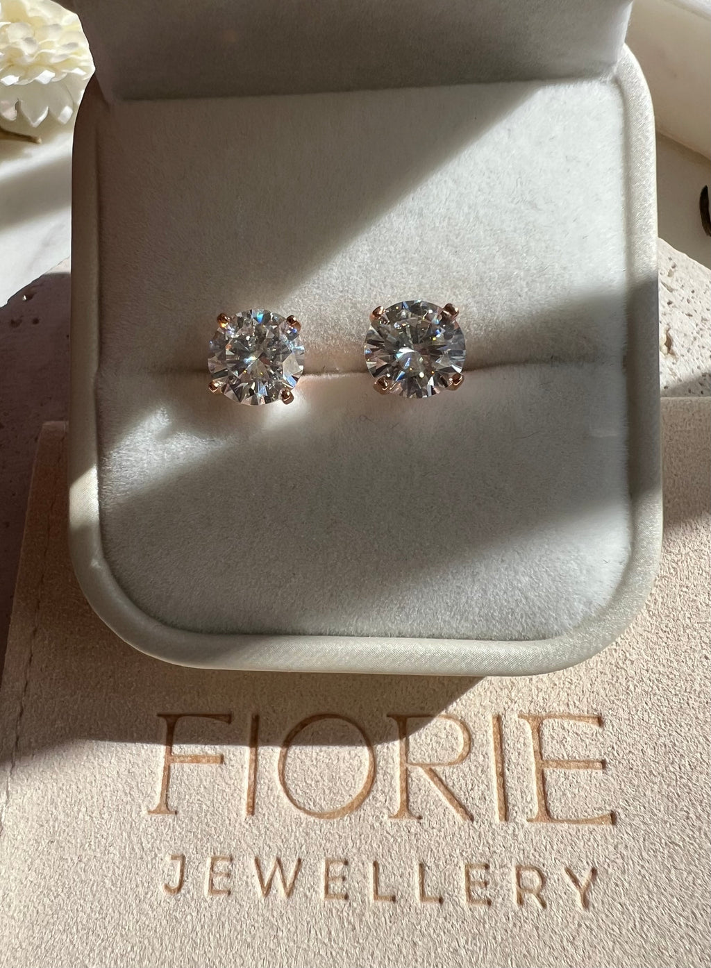Sashi Moissanite Martini Set Stud Earrings image 2