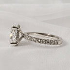 Signature Claire 3.5ct Oval Cut V Prong Pave Ring image 3