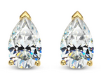 Paris 1ct Moissanite Pear Stud Earrings image 6