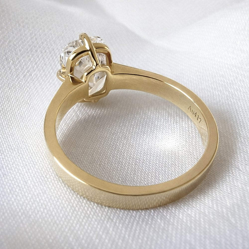Christina 3ct Elongated Cushion Cut 3mm Wide Ring - M and F Series image 3