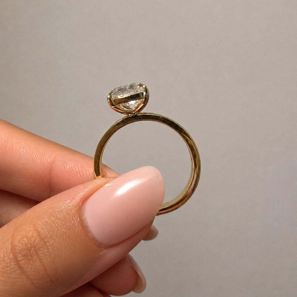 Elaria 3ct OMC Cushion Solitaire Ring