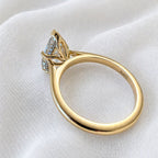 Elsa 3ct Pear Cut Hidden Halo Tulip Setting Ring - M&F Series image 6