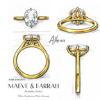 Athena 3ct Elongated Cushion Cut Tulip Setting Ring - M and F Series image 11
