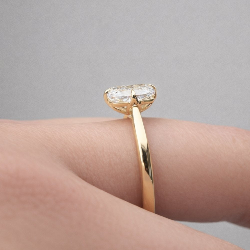 Athena 3ct Elongated Cushion Cut Tulip Setting Ring - M and F Series image 2