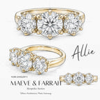 Allie 3CTW Round Cut Trilogy Band - M&F Series image 9