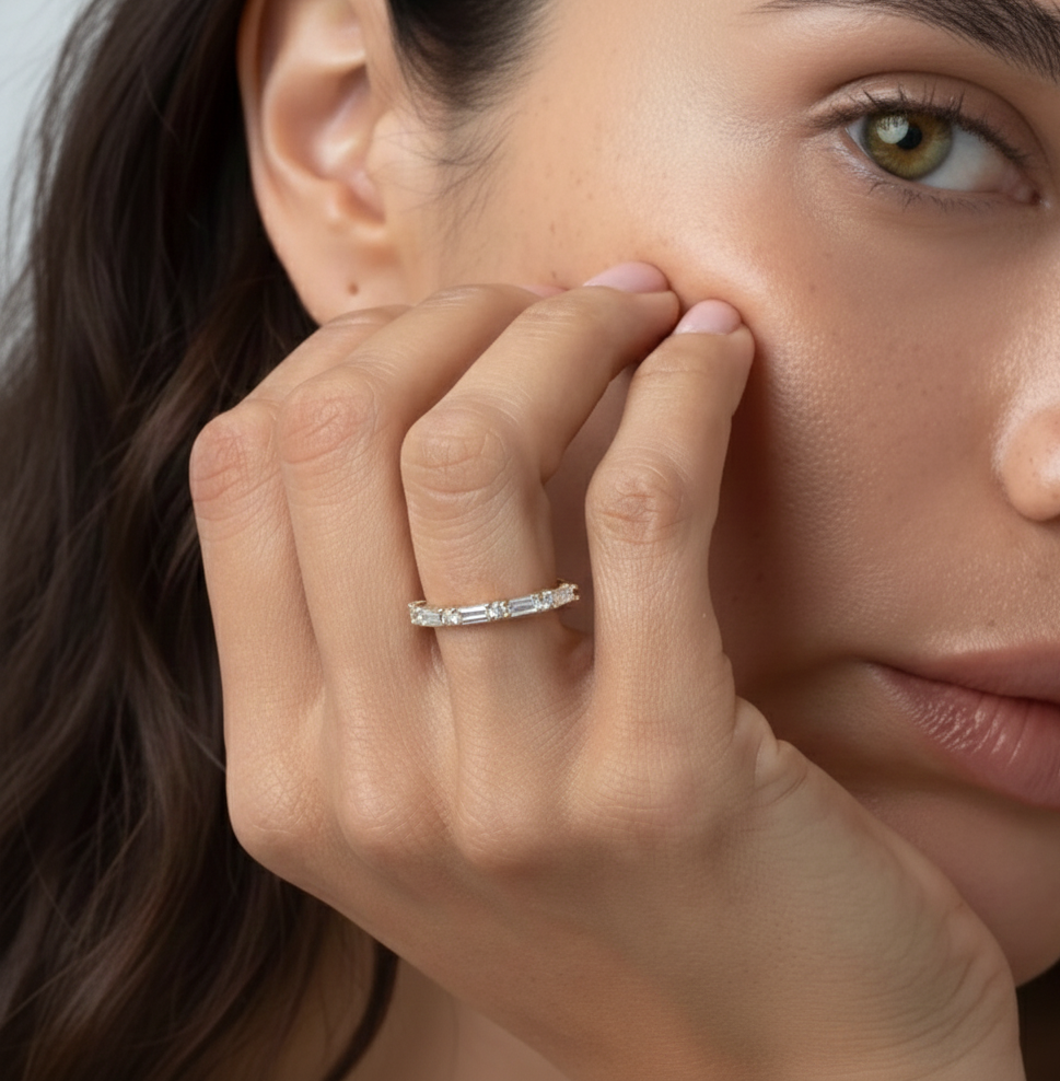 Signature Natalie East West Baguette and Round Cut Band image 2